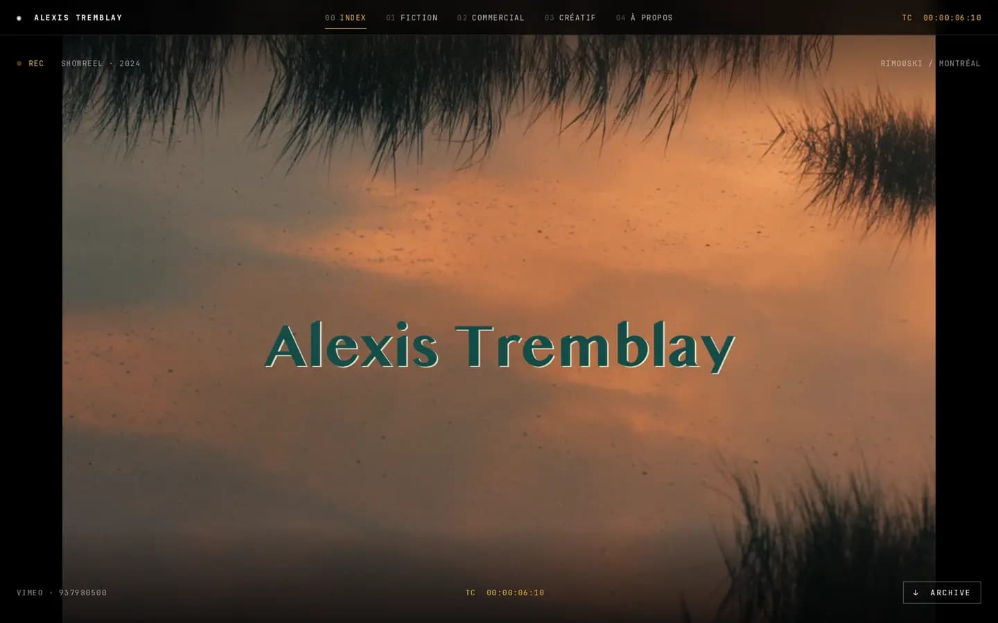 Alexis Tremblay (réalisateur) — capture du site