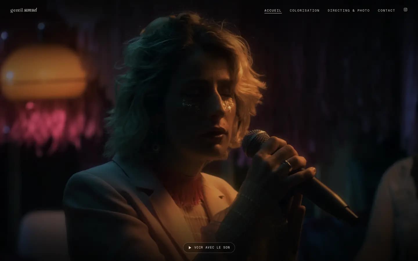 Gentil Samuel — coloriste — capture du site